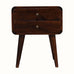 Hamade Bedside Table, Medium - Dark Walnut Bedside Tables - Bokel Home
