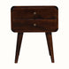 Hamade Bedside Table, Medium - Dark Walnut Bedside Tables - Bokel Home