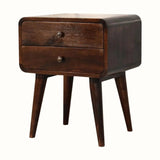 Hamade Bedside Table, Medium - Dark Walnut Bedside Tables - Bokel Home