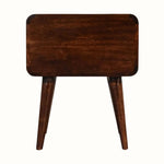 Hamade Bedside Table, Medium - Dark Walnut Bedside Tables - Bokel Home
