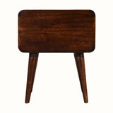 Hamade Bedside Table, Medium - Dark Walnut Bedside Tables - Bokel Home