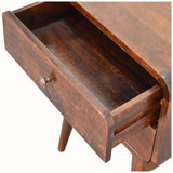 Hamade Bedside Table, Medium - Dark Walnut Bedside Tables - Bokel Home