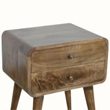 Hamade Bedside Table, Medium - Grey Wash Bedside Tables - Bokel Home