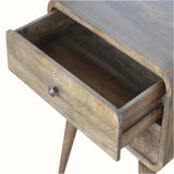 Hamade Bedside Table, Medium - Grey Wash Bedside Tables - Bokel Home