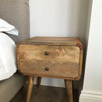 Hamade Bedside Table, Medium - Natural Bedside Tables - Bokel Home