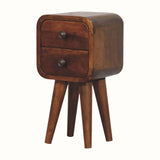 Hamade Bedside Table, Mini - Chestnut Bedside Tables - Bokel Home