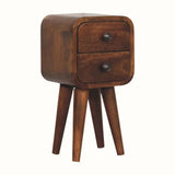 Hamade Bedside Table, Mini - Chestnut Bedside Tables - Bokel Home