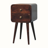 Hamade Bedside Table, Small - California Walnut Bedside Tables - Bokel Home