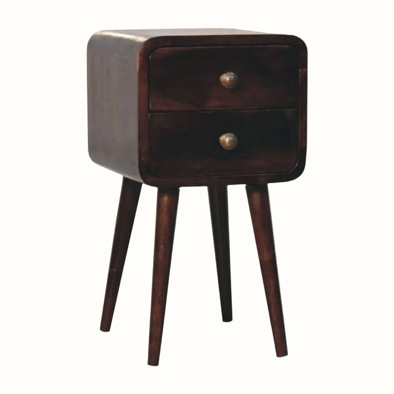 Hamade Bedside Table, Small - California Walnut Bedside Tables - Bokel Home
