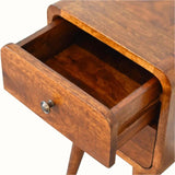 Hamade Bedside Table, Small - Chestnut Bedside Tables - Bokel Home