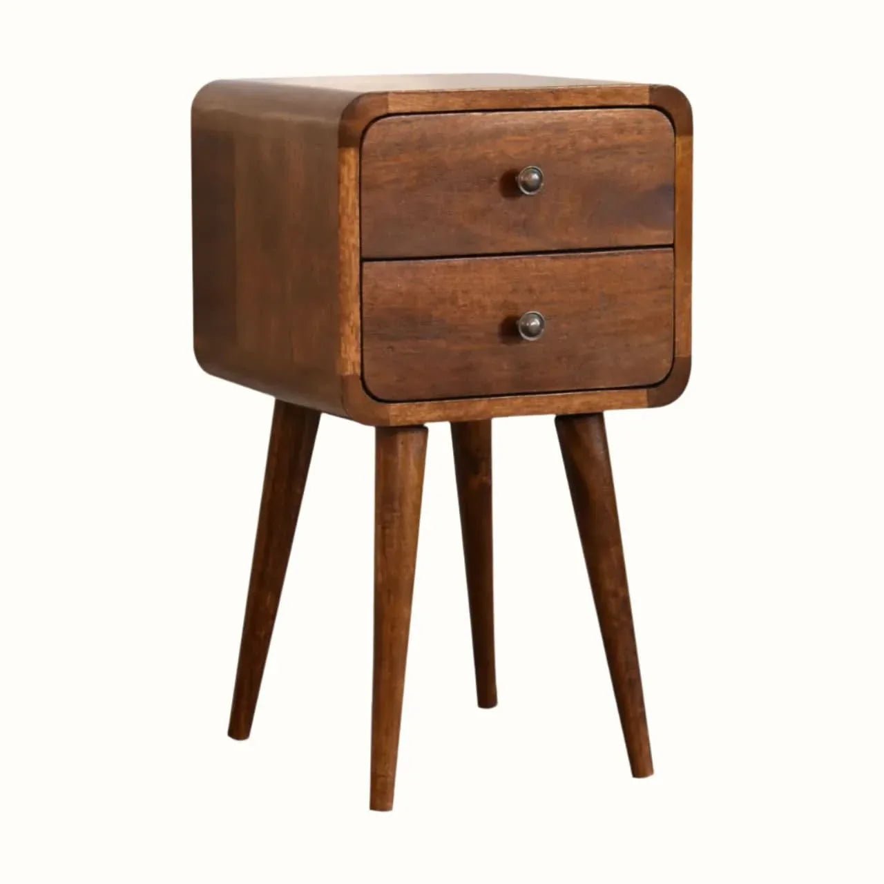Hamade Bedside Table, Small - Chestnut Bedside Tables - Bokel Home