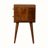 Hamade Bedside Table, Small - Chestnut Bedside Tables - Bokel Home
