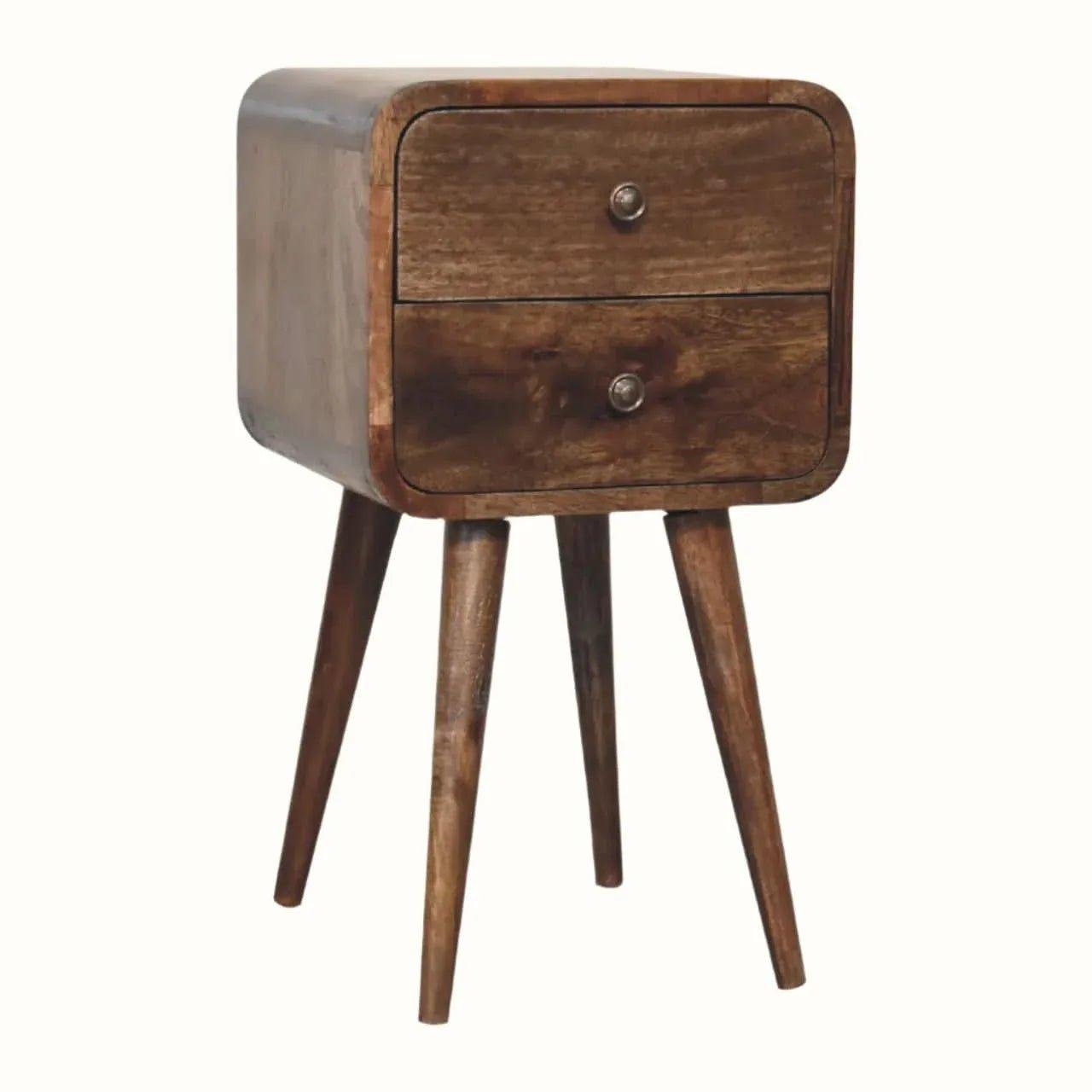Hamade Bedside Table, Small - Grey Wash Bedside Tables - Bokel Home
