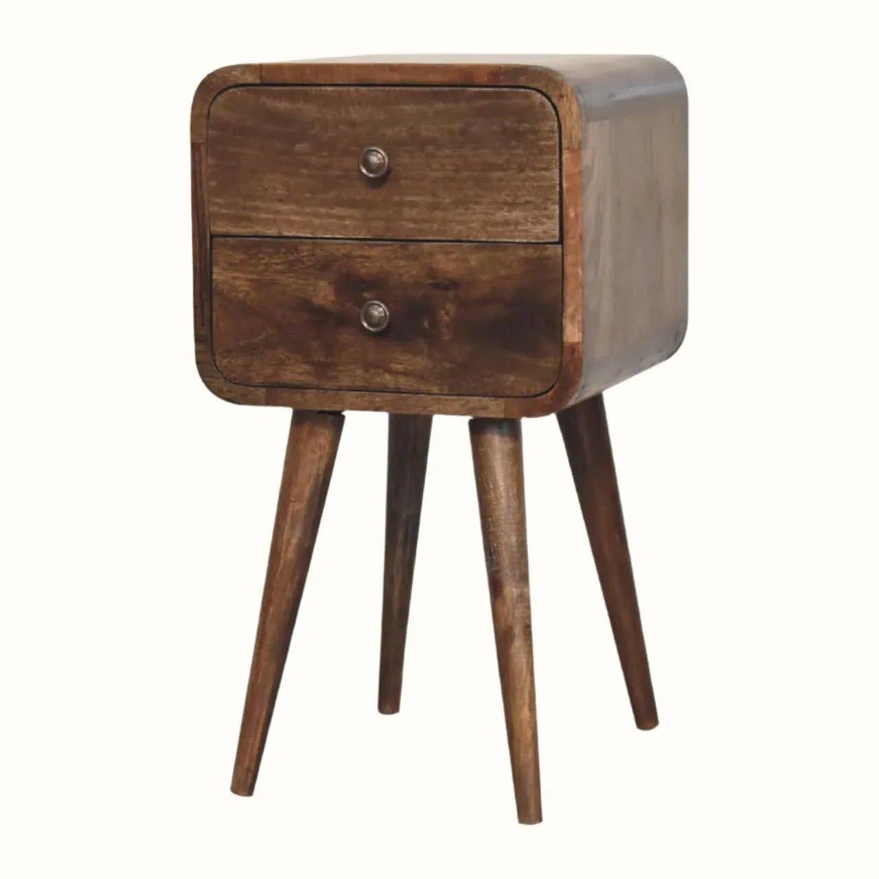 Hamade Bedside Table, Small - Grey Wash Bedside Tables - Bokel Home