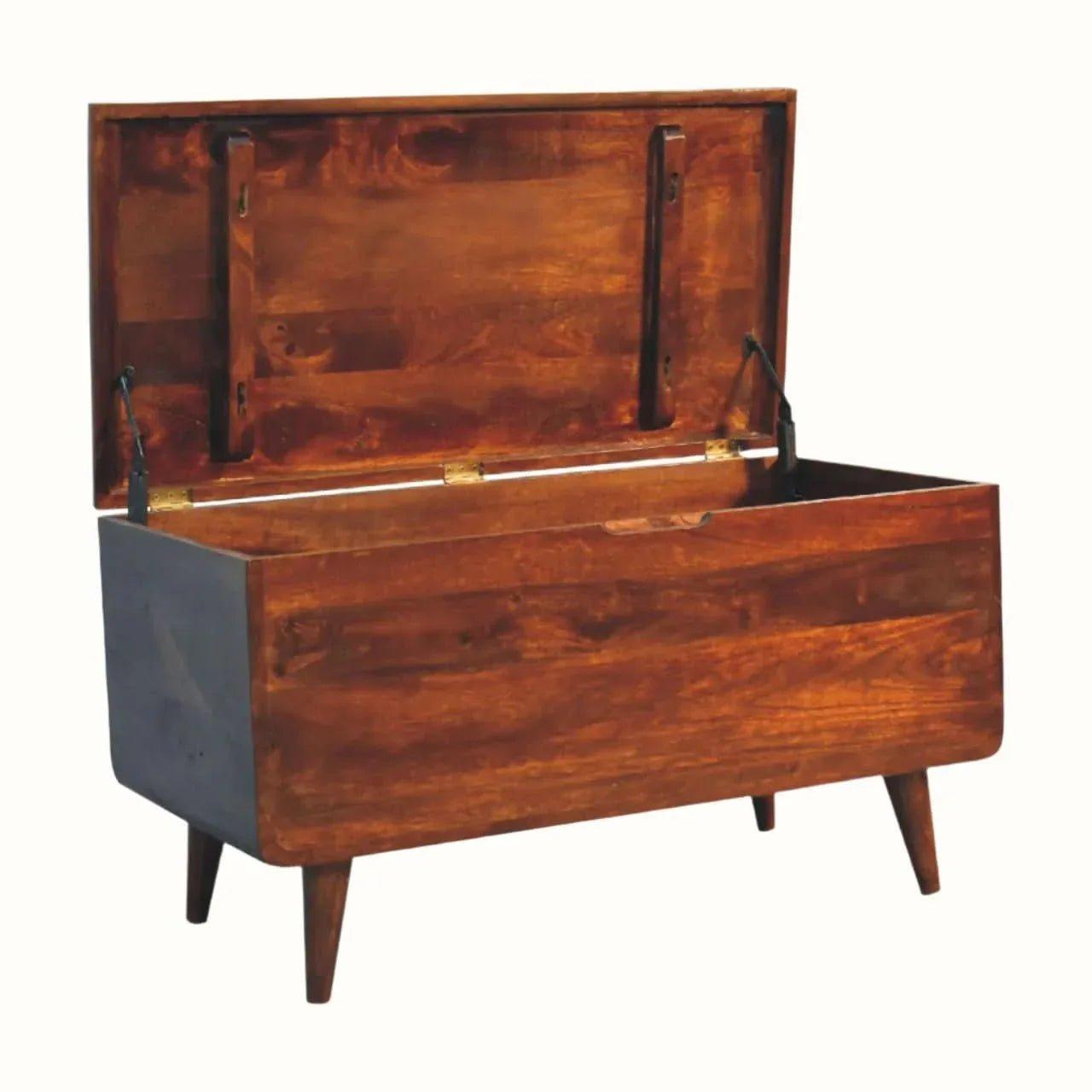 Hamade Blanket Box - Chestnut Storage Boxes & Baskets - Bokel Home