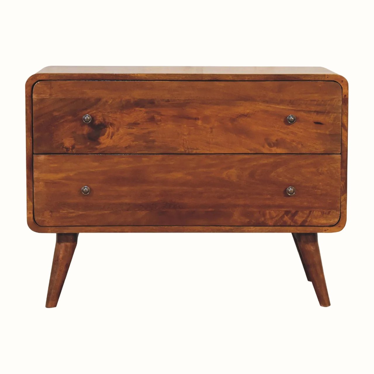 Hamade Chest of 2 Drawers, Small - Chestnut Chest of Drawers - Bokel Home