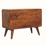 Hamade Chest of 2 Drawers, Small - Chestnut Chest of Drawers - Bokel Home