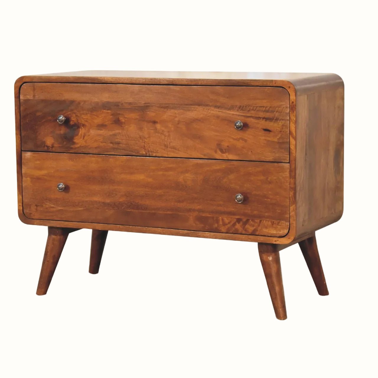 Hamade Chest of 2 Drawers, Small - Chestnut Chest of Drawers - Bokel Home