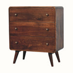 Hamade Chest of 3 Drawers, Medium - California Walnut Chest of Drawers - Bokel Home