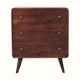 Hamade Chest of 3 Drawers, Medium - California Walnut - Bokel Home