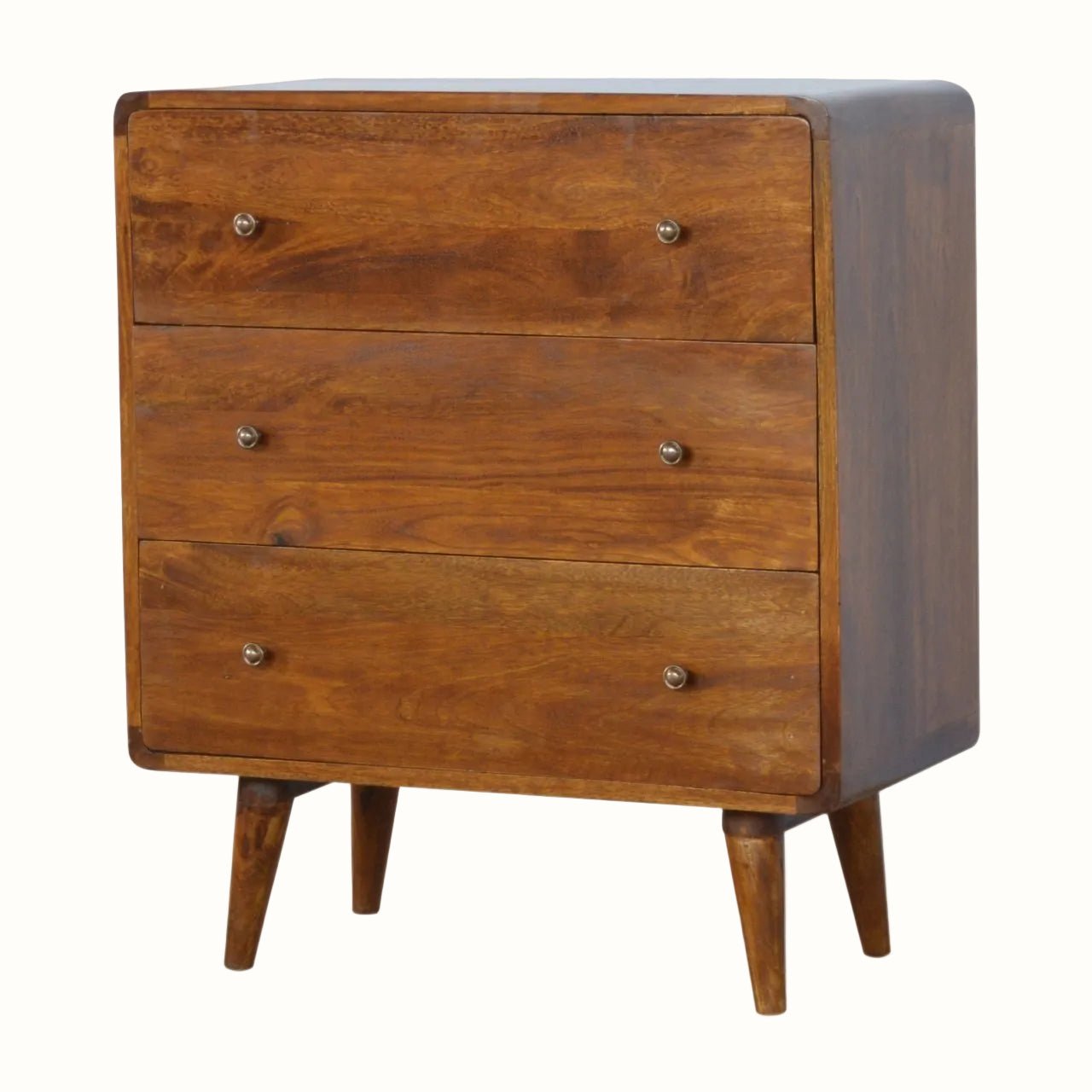 Hamade Chest of 3 Drawers, Medium - Chestnut Chest of Drawers - Bokel Home