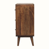 Hamade Chest of 3 Drawers, Medium - Classic Grey Chest of Drawers - Bokel Home