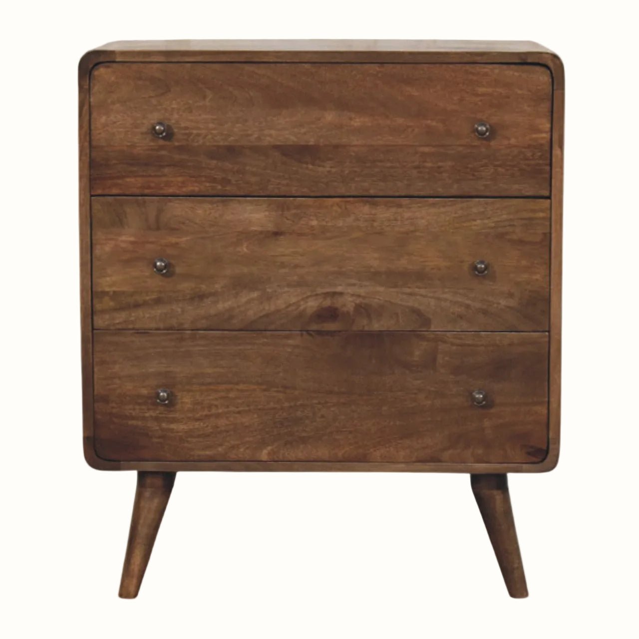 Hamade Chest of 3 Drawers, Medium - Classic Grey Chest of Drawers - Bokel Home