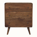 Hamade Chest of 3 Drawers, Medium - Classic Grey Chest of Drawers - Bokel Home