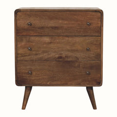 Hamade Chest of 3 Drawers, Medium - Classic Grey Chest of Drawers - Bokel Home