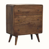 Hamade Chest of 3 Drawers, Medium - Classic Grey Chest of Drawers - Bokel Home