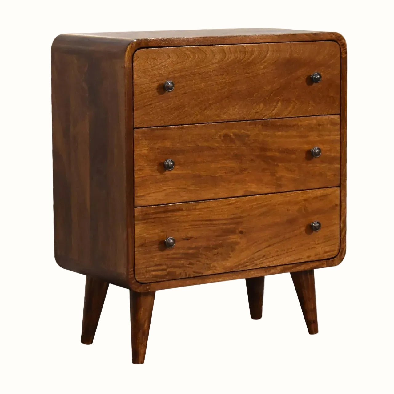 Hamade Chest of 3 Drawers, Small - Chestnut Chest of Drawers - Bokel Home