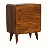 Hamade Chest of 3 Drawers, Small - Chestnut Chest of Drawers - Bokel Home