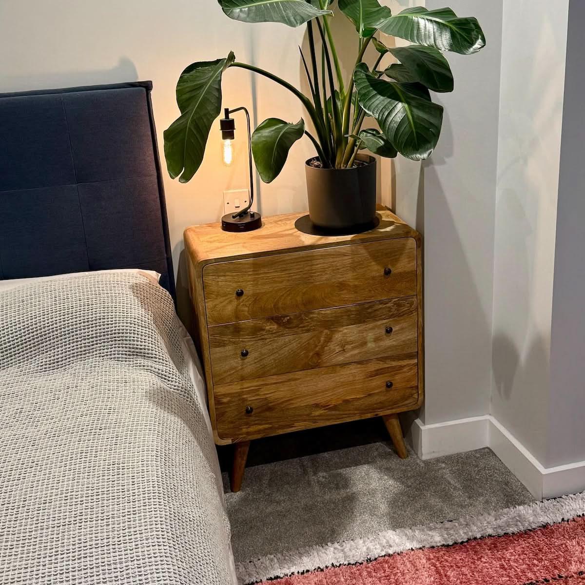 Hamade Chest of 3 Drawers, Small - Natural Chest of Drawers - Bokel Home