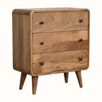 Hamade Chest of 3 Drawers, Small - Natural Chest of Drawers - Bokel Home