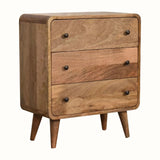 Hamade Chest of 3 Drawers, Small - Natural Chest of Drawers - Bokel Home
