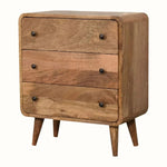 Hamade Chest of 3 Drawers, Small - Natural Chest of Drawers - Bokel Home
