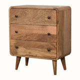 Hamade Chest of 3 Drawers, Small - Natural Chest of Drawers - Bokel Home