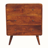 Hamade Chest of 4 Drawers - Chestnut Chest of Drawers - Bokel Home