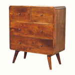 Hamade Chest of 4 Drawers - Chestnut Chest of Drawers - Bokel Home