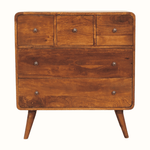 Hamade Chest of 5 Drawers - Chestnut Cabinets & Sideboards - Bokel Home