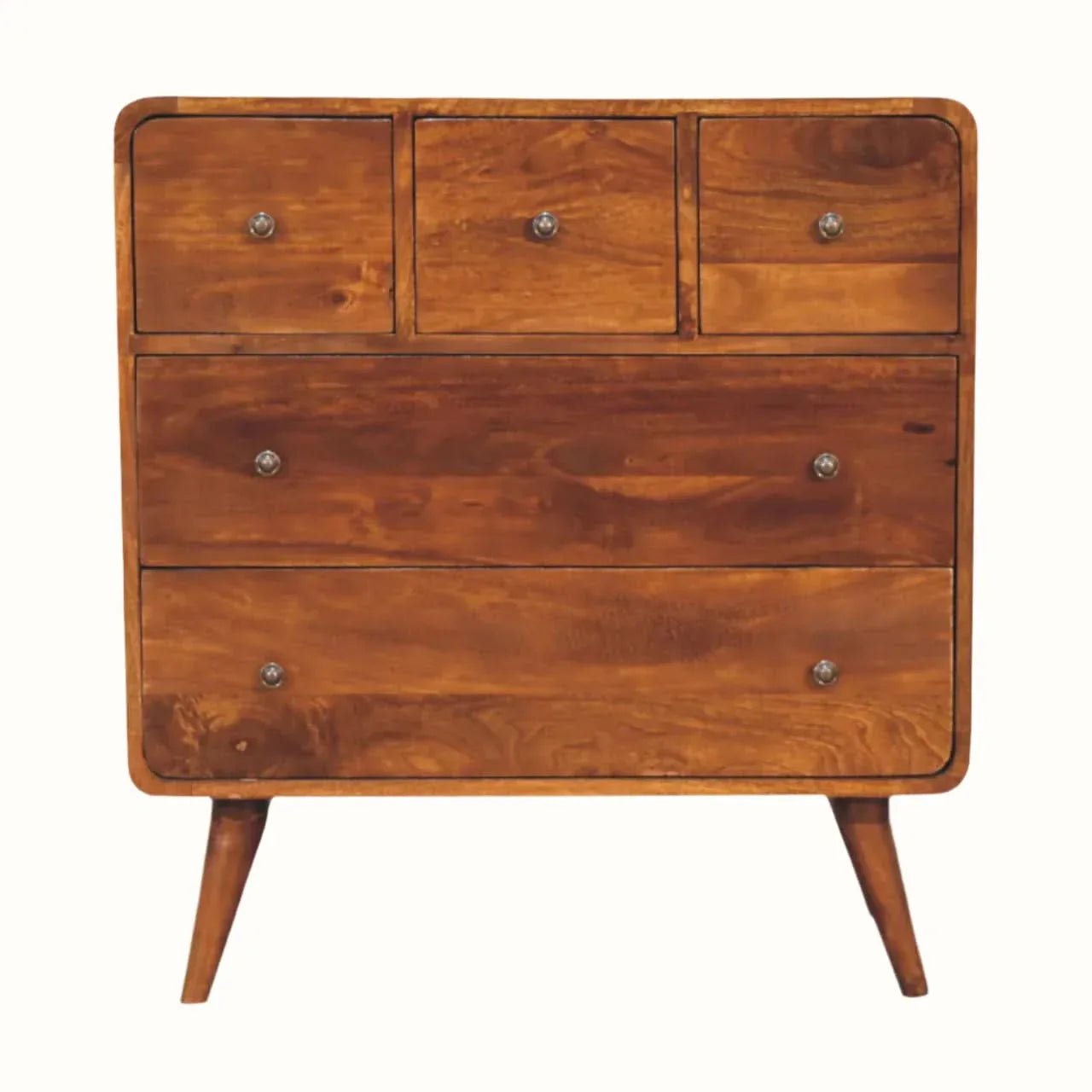 Hamade Chest of 5 Drawers - Chestnut Cabinets & Sideboards - Bokel Home