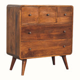 Hamade Chest of 5 Drawers - Chestnut Cabinets & Sideboards - Bokel Home