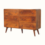 Hamade Chest of 6 Drawers - Chestnut Chest of Drawers - Bokel Home