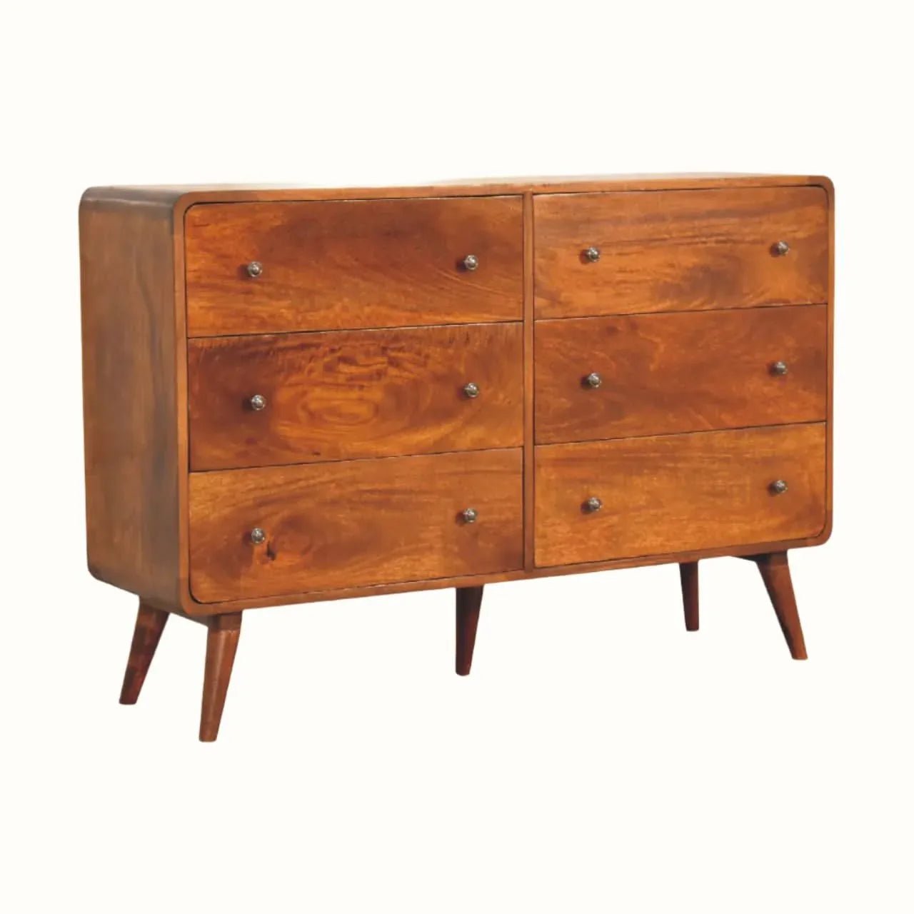 Hamade Chest of 6 Drawers - Chestnut Chest of Drawers - Bokel Home