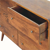 Hamade Chest of 6 Drawers - Chestnut Chest of Drawers - Bokel Home