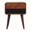Hamade Open Bedside Table, Medium - Chestnut Bedside Tables - Bokel Home