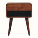 Hamade Open Bedside Table, Medium - Chestnut Bedside Tables - Bokel Home