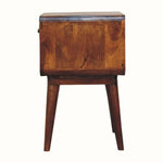 Hamade Open Bedside Table, Medium - Chestnut Bedside Tables - Bokel Home