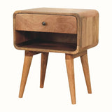Hamade Open Bedside Table, Medium - Natural Bedside Tables - Bokel Home