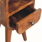 Hamade Open Bedside Table, Mini - Chestnut Bedside Tables - Bokel Home